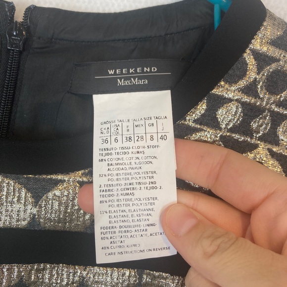 Weekend Max Mara Dress Size 6 Geometric Designer READ - Picture 7 of 7